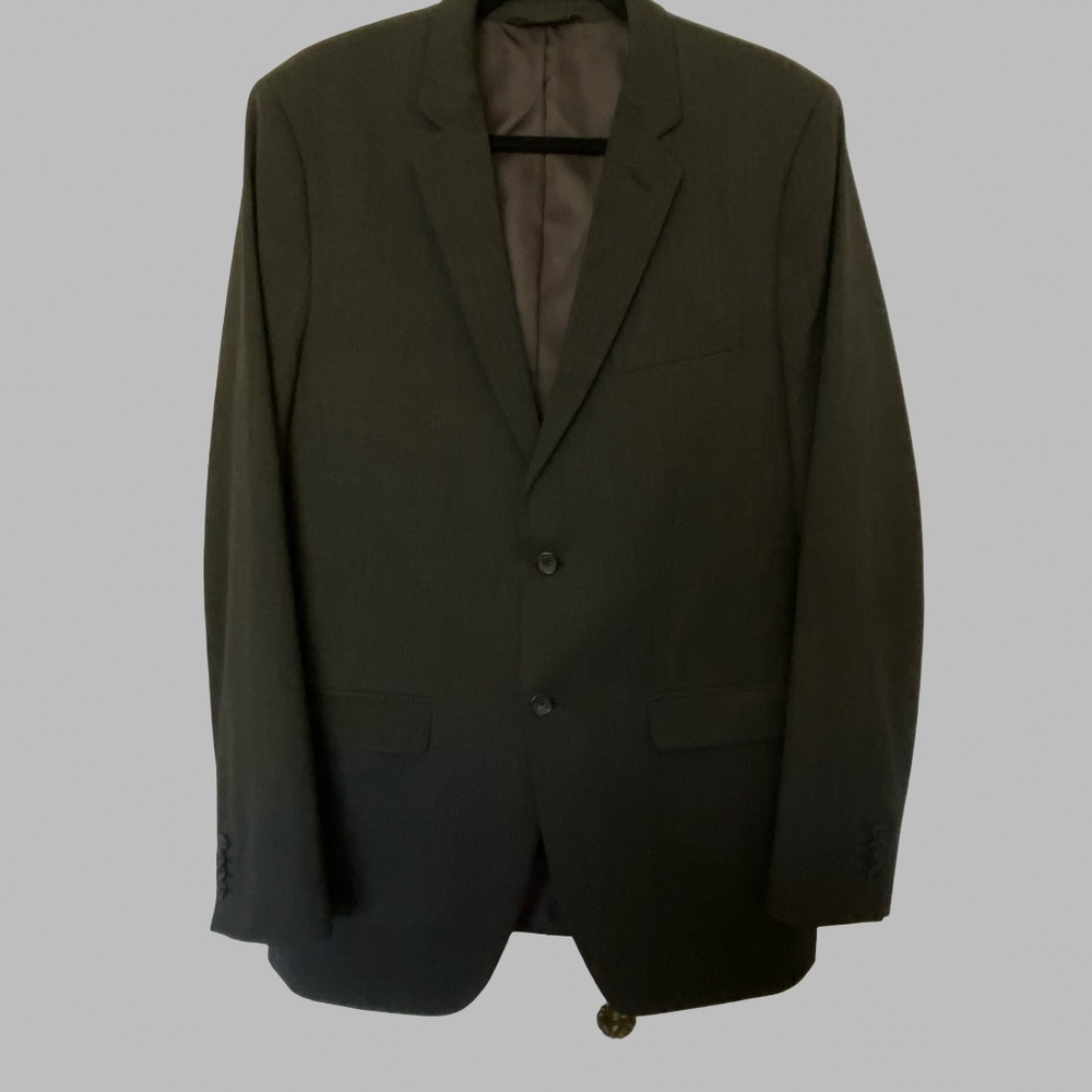 Banana Republic Mens Charcoal Grey Tailored Slim Fit Wool Blend Blazer- 42 Long